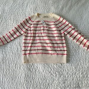 LOFT Ivory Cream Striped Sweater( Sizes, S,) NEW
